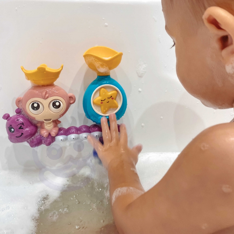 WOOPIE BABY vonios vandens žaislas beždžionė + puodelis - Image 4