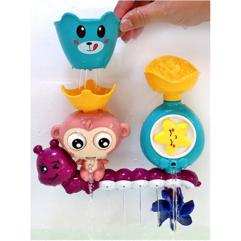 WOOPIE BABY vonios vandens žaislas beždžionė + puodelis - Image 2