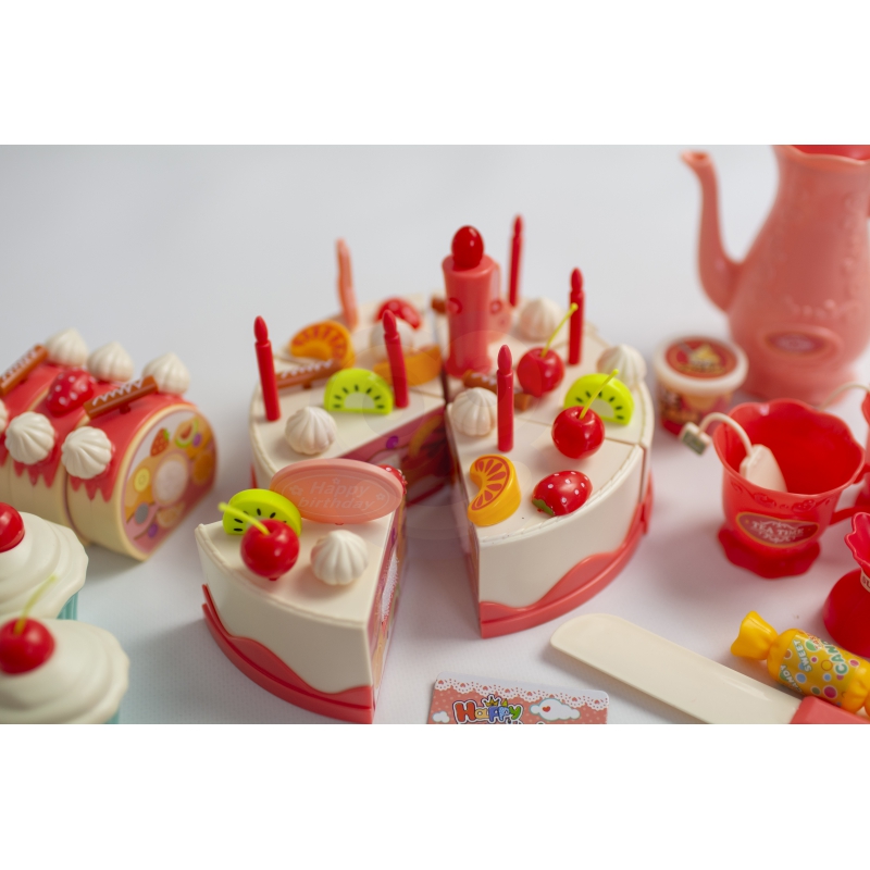 Woopie Žaislinis Tortas+Stalo Įrankiai+Žvakės 80 vnt. - Image 5