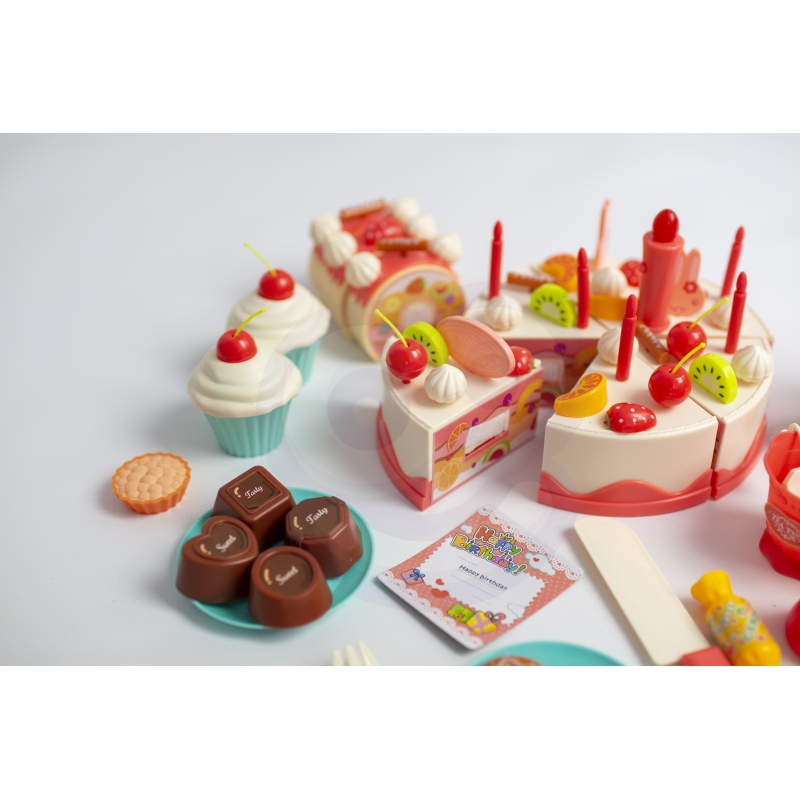 Woopie Žaislinis Tortas+Stalo Įrankiai+Žvakės 80 vnt. - Image 3