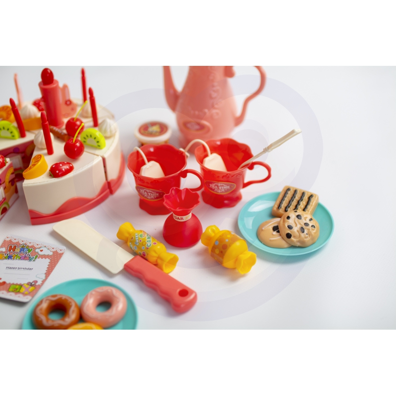 Woopie Žaislinis Tortas+Stalo Įrankiai+Žvakės 80 vnt. - Image 4