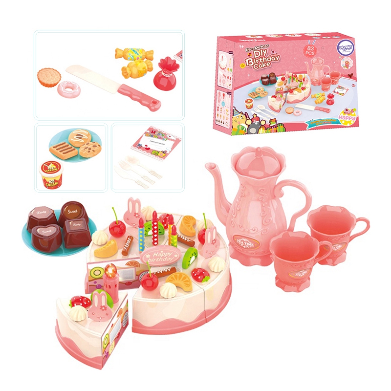 Woopie Žaislinis Tortas+Stalo Įrankiai+Žvakės 80 vnt.