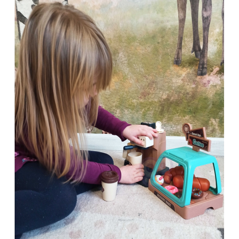 Žaislinis kavos virimo aparatas su sausainių vitrina Woopie - Image 6