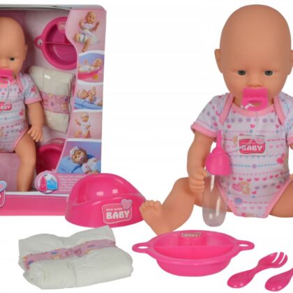 Lėlė kūdikis Simba New Born Baby su aksesuarais, 38 cm