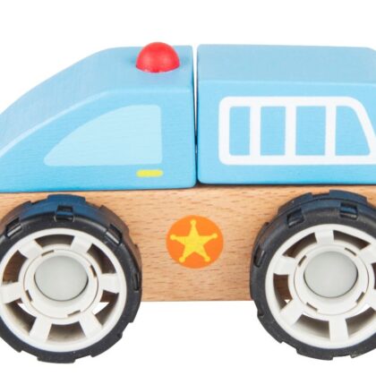 iWood medinių blokų policijos automobilis