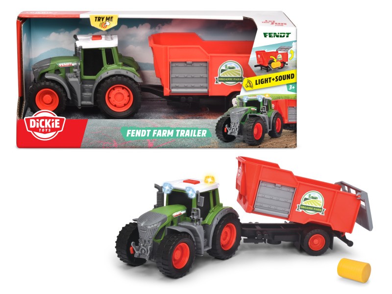 Dickie FARM Fendt transporto priemonė su priekaba 26 cm