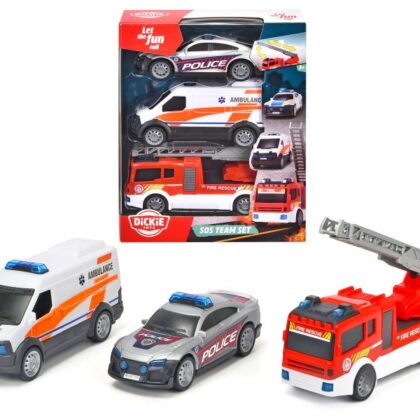 Dickie SOS pagalbos automobiliai 3 vnt.