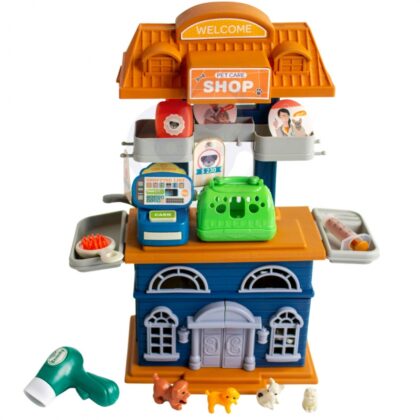 WOOPIE House 2in1 Pet Shop + Grožio salonas Veterinaras 33 vnt.