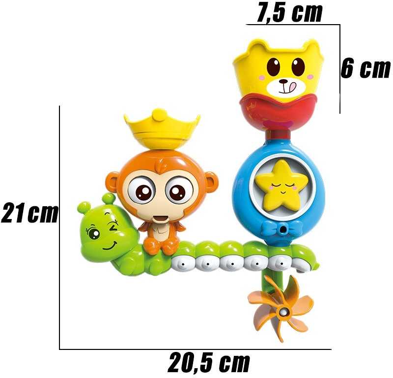 WOOPIE BABY vonios vandens žaislas beždžionė + puodelis - Image 10