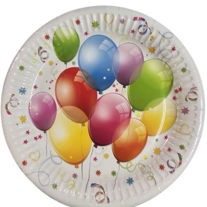Popierinės lėkštutės “balionai” 8vnt/18cm