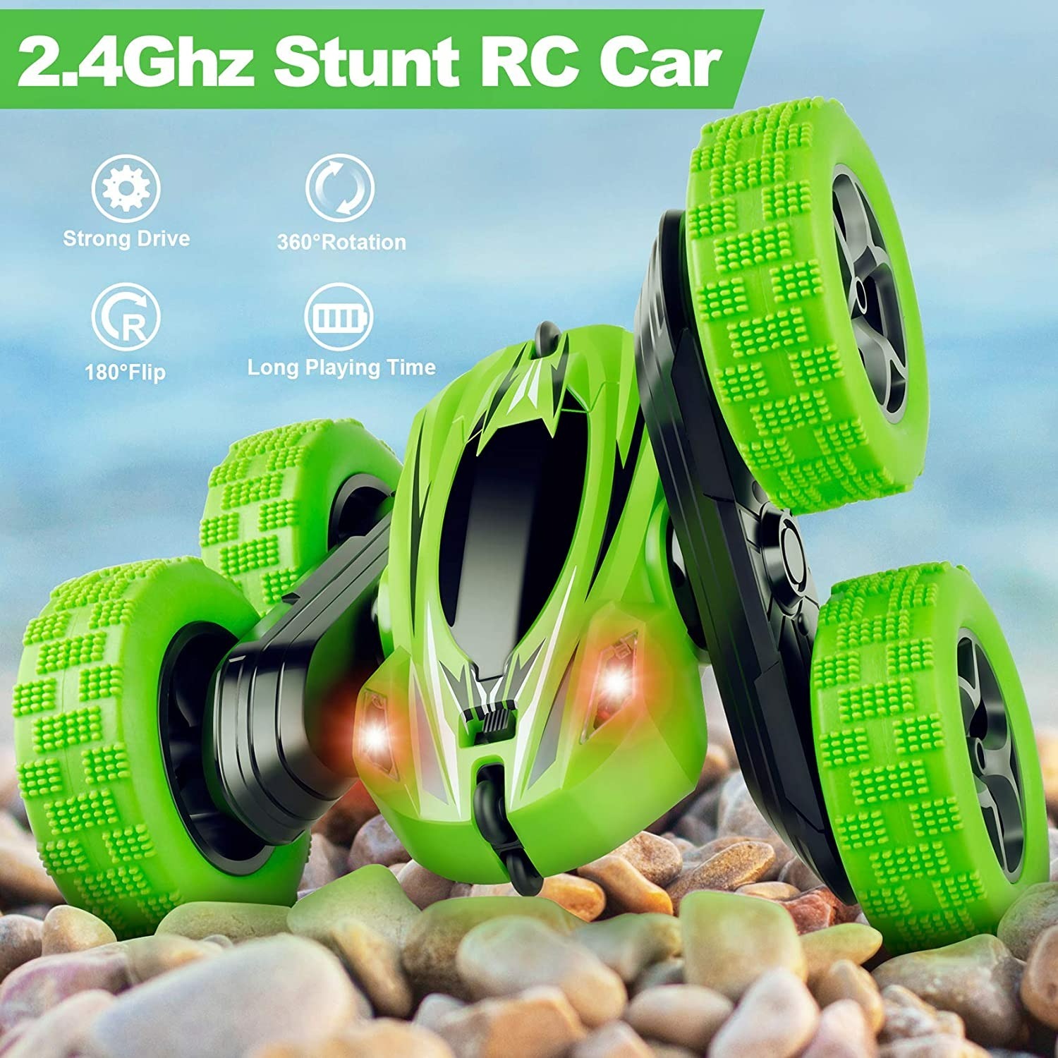 RC kaskadininkų automobilis žalias - Image 5