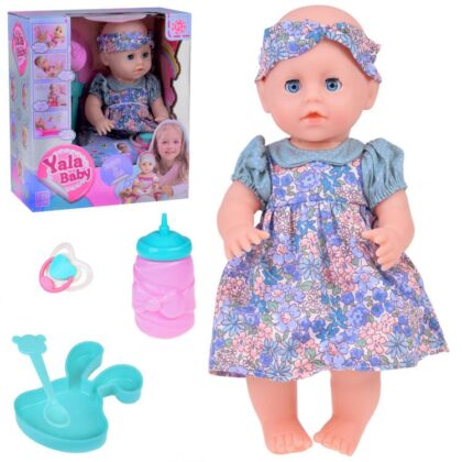 Rinkinys Rubber Baby Doll + priedai  + šlapinasi + mirksi