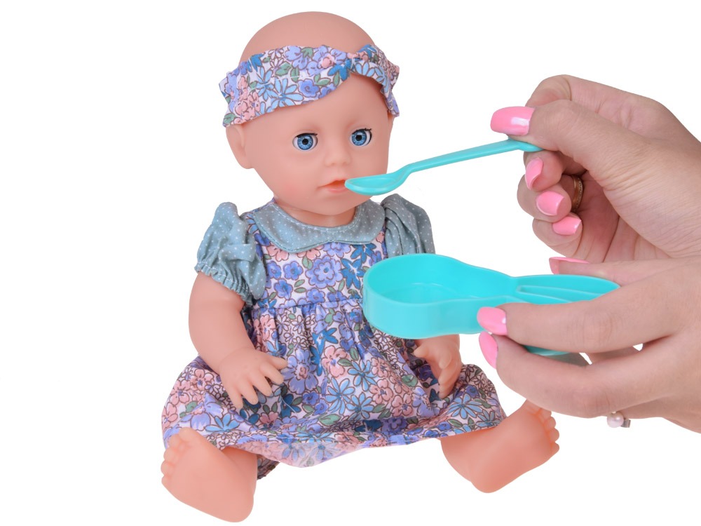 Rinkinys Rubber Baby Doll + priedai + šlapinasi + mirksi - Image 9