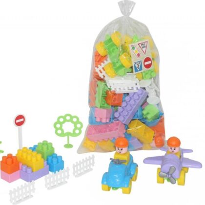 Builder Blocks - 76 vnt. maišelyje