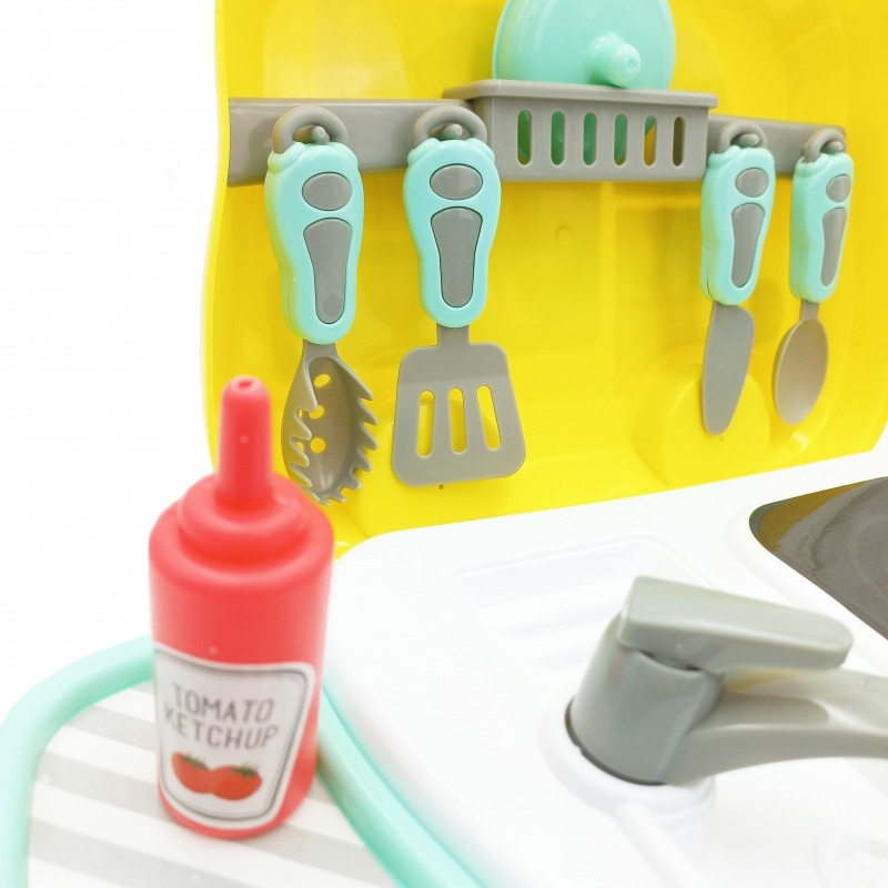 WOOPIE nešiojamas mažojo virėjo rinkinys 2 viename virtuvė lagamine 18 priedų - Image 3