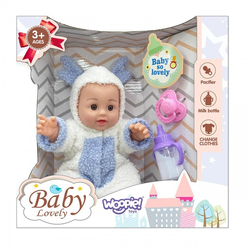 WOOPIE ROYAL lėlė kūdikiui su elnio drabužiais + priedai 28cm - Image 3