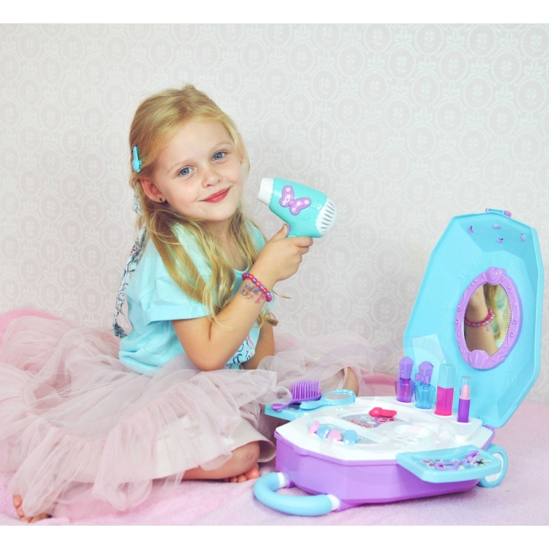 WOOPIE tualetinis staliukas mergaitėms 2in1 grožio salonas lagamine - Image 22