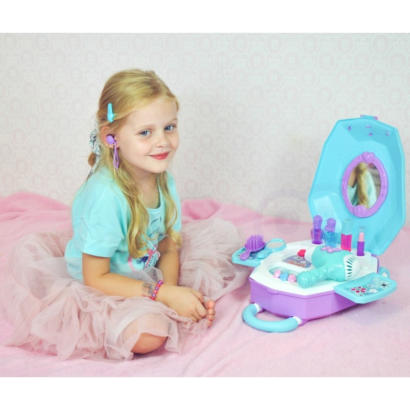 WOOPIE tualetinis staliukas mergaitėms 2in1 grožio salonas lagamine - Image 13