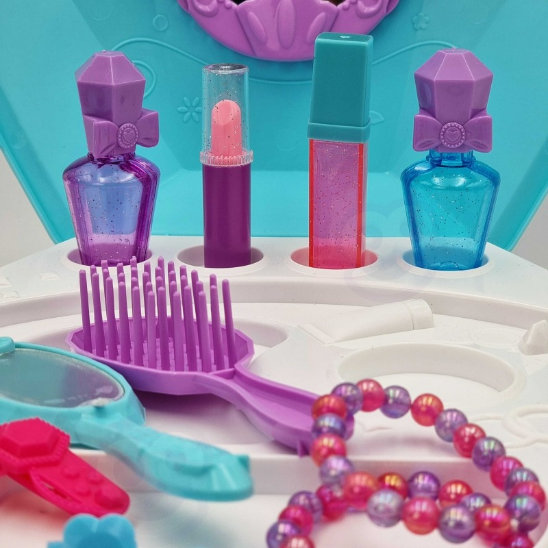 WOOPIE tualetinis staliukas mergaitėms 2in1 grožio salonas lagamine - Image 7