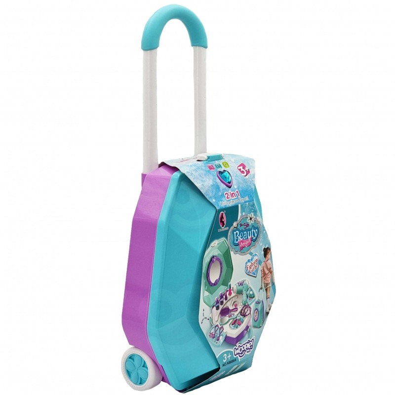 WOOPIE tualetinis staliukas mergaitėms 2in1 grožio salonas lagamine - Image 2