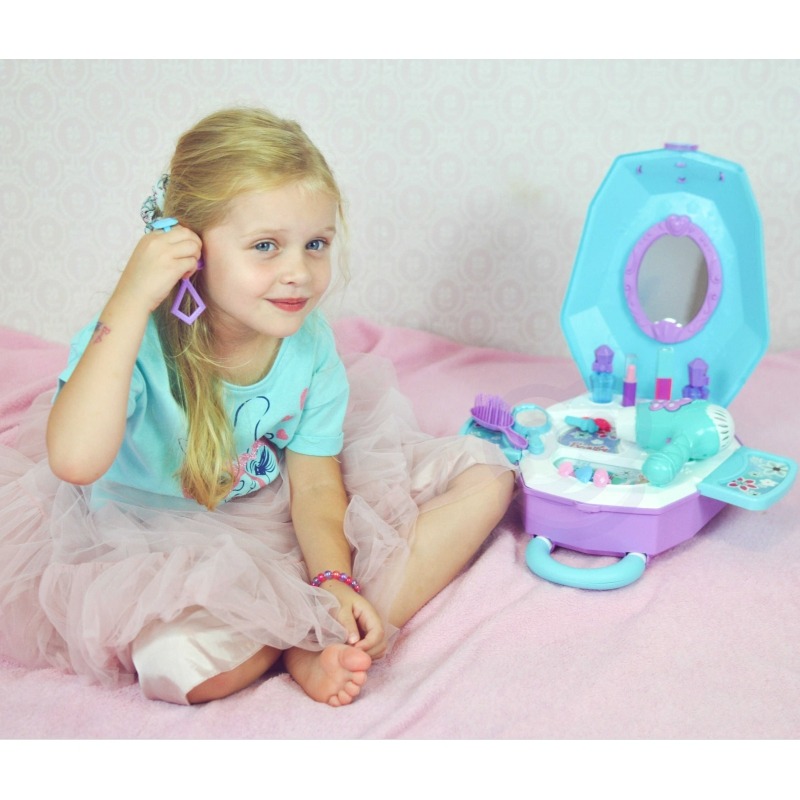 WOOPIE tualetinis staliukas mergaitėms 2in1 grožio salonas lagamine - Image 20