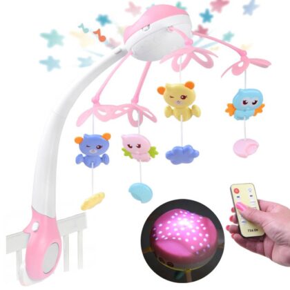 Karuselė su projektoriumi ir garsu valdoma pulteliu