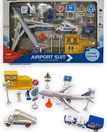 14 vnt. Oro uosto žaislinių figūrėlių rinkinys