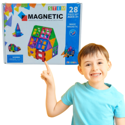 STEM magnetiniai blokeliai Magic magnetic 28vnt.