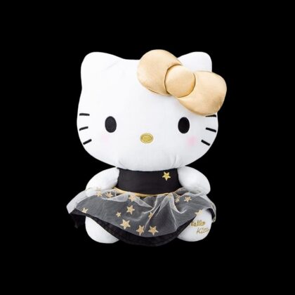 Hello Kitty pliušinis žaislas su juoda suknele