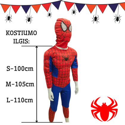Žmogaus-voro/ Spider-man vaikiškas kostiumas