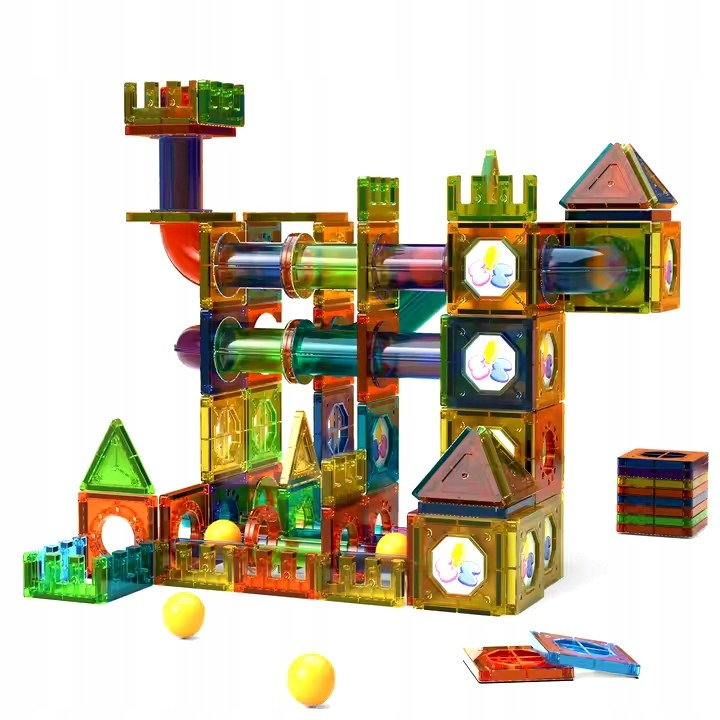 Magnetinių kaladėlių rinkinys 200 detalių - Image 4