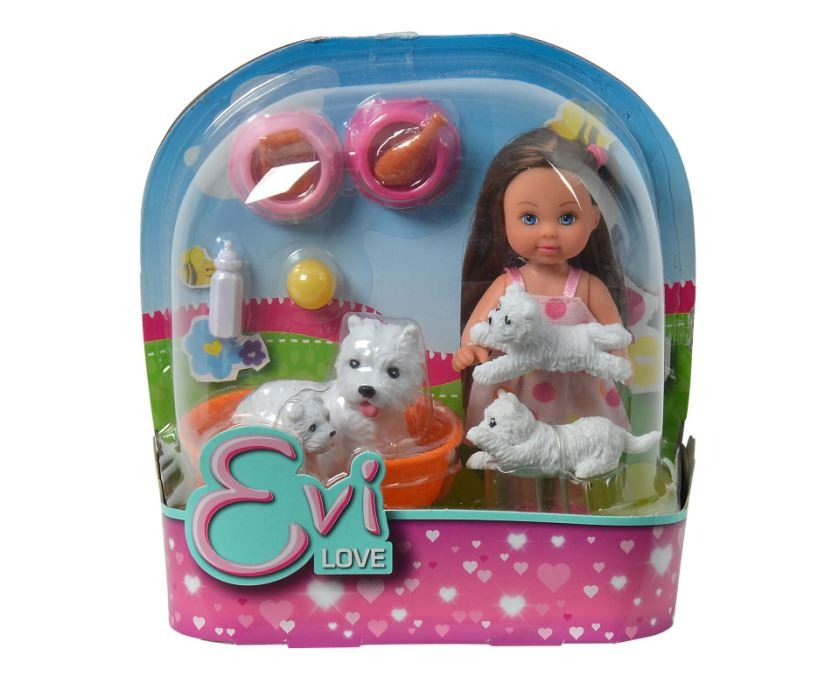 Lelytė su šuniukais ir priedais Evi Love - Image 5