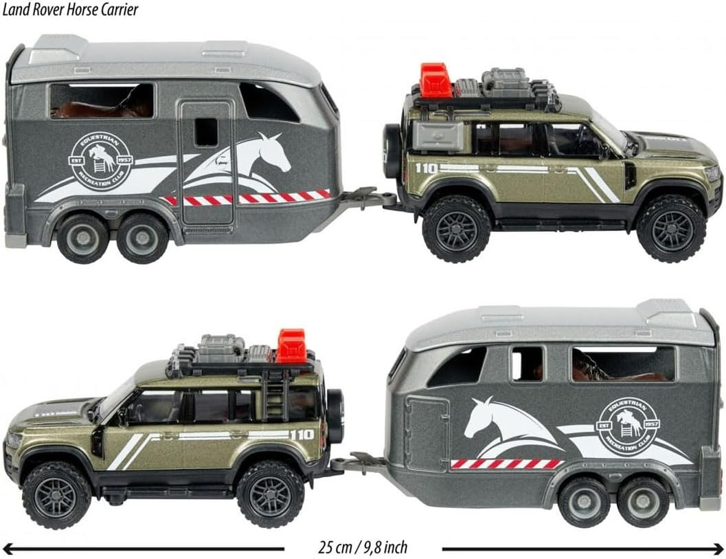 Majorette Grand Series – Land Rover Defender su arklio priekaba - Image 2