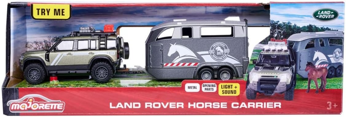 Majorette Grand Series – Land Rover Defender su arklio priekaba - Image 4