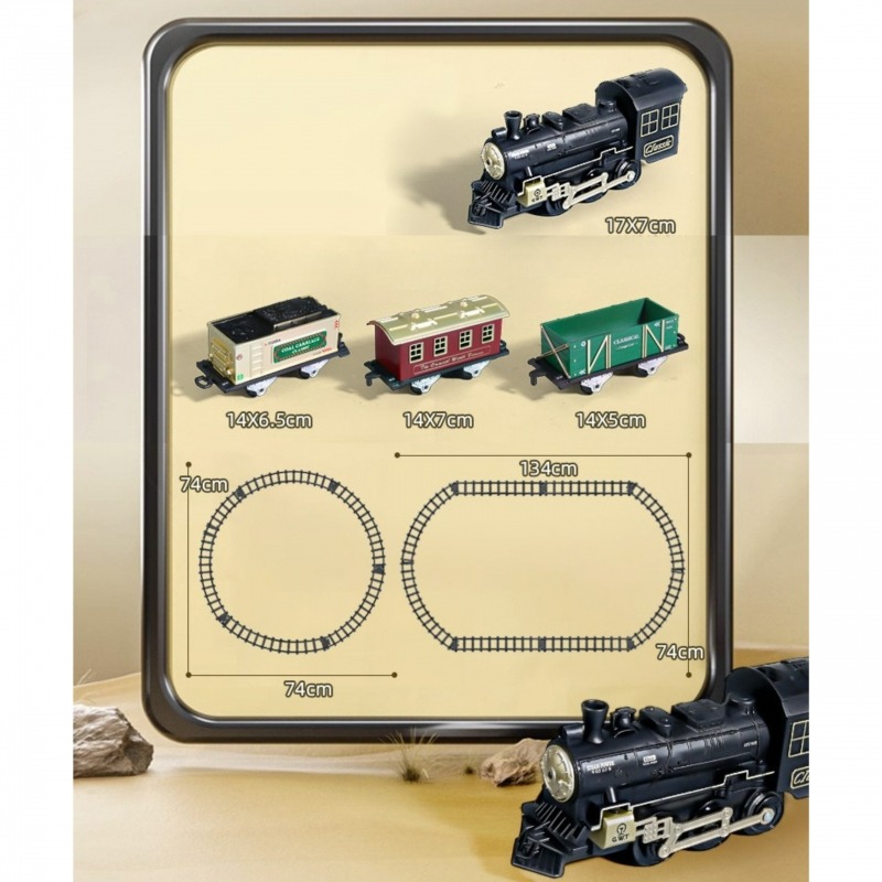 WOOPIE klasikinis garvežio lokomotyvas su bėgiais XXL - Image 6