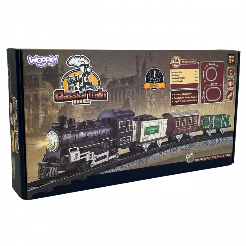 WOOPIE klasikinis garvežio lokomotyvas su bėgiais XXL - Image 3
