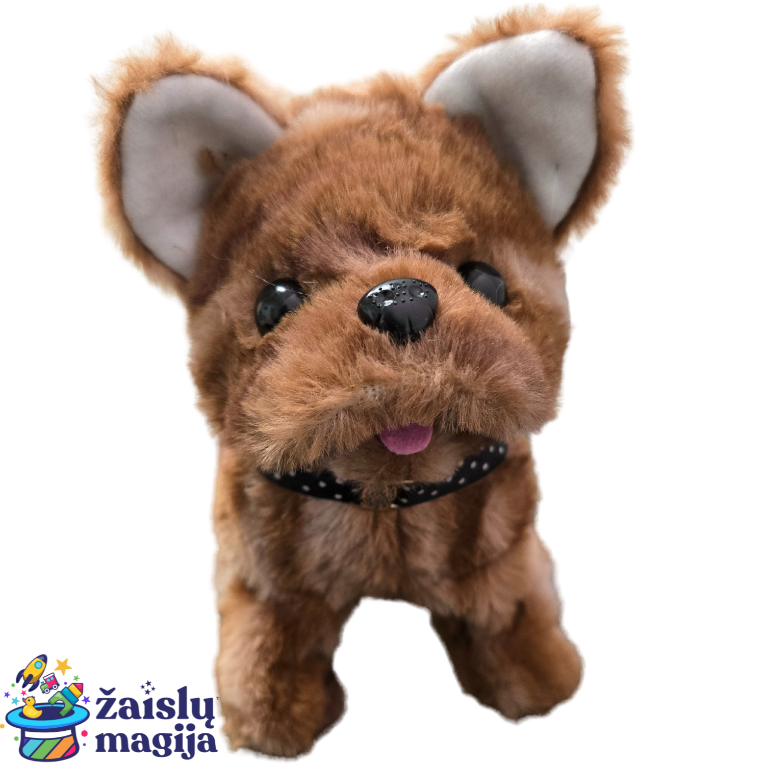 Interaktyvus šuniukas – vaikščiojantis šuniukas su garsu (veikia su 2 AA baterijomis) - Image 3