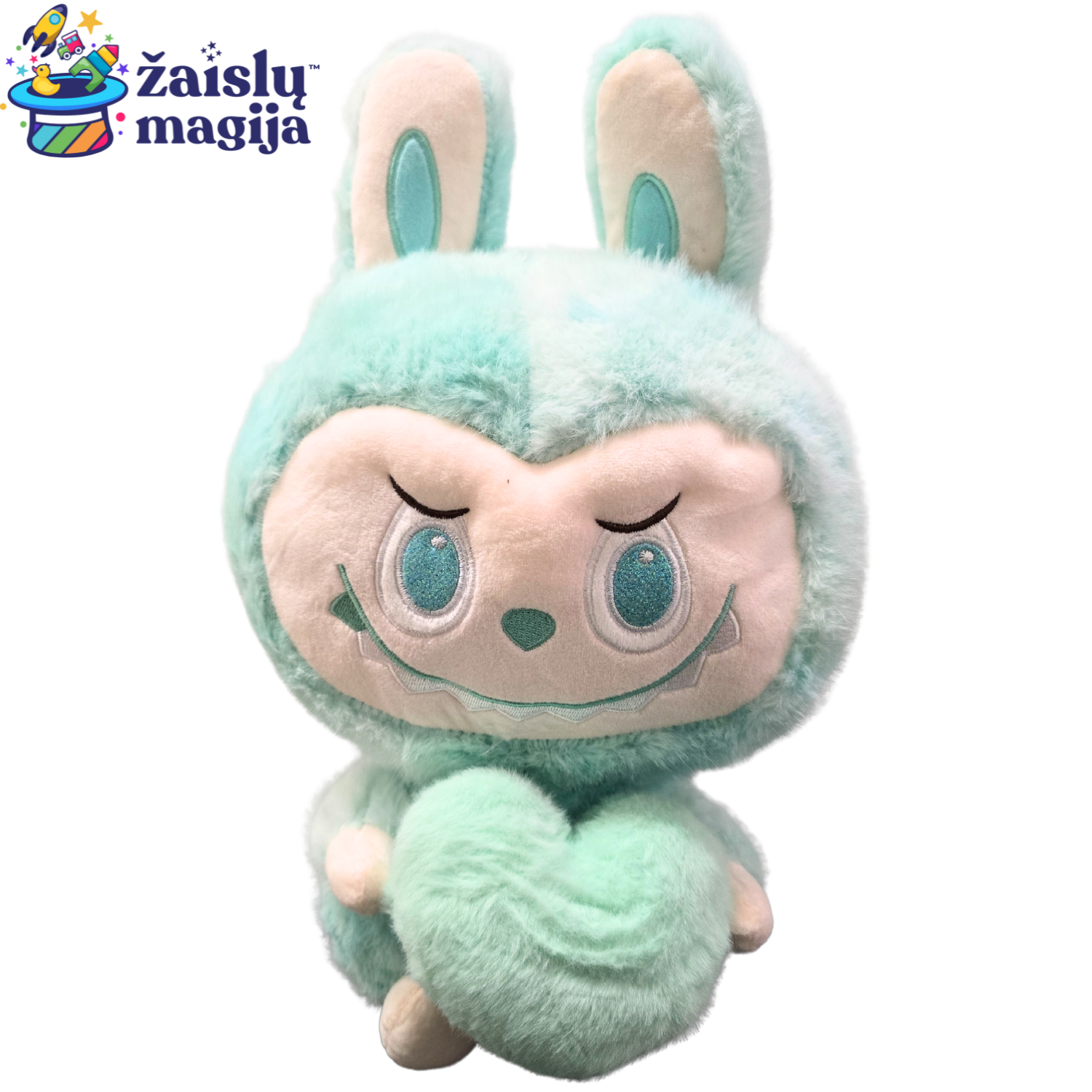 Pliušinis Labubu su širdele – itin minkštas ir švelnus (45 cm) - Image 2