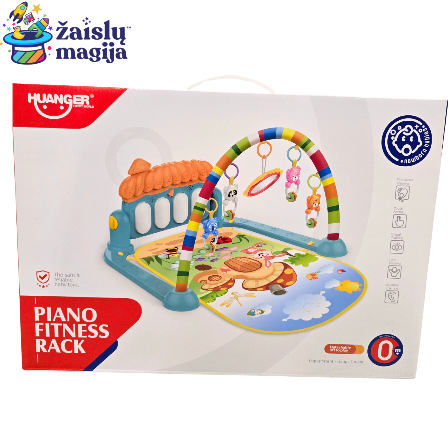 HUANGER lavinimo kilimėlis su pianinu „Piano Fitness Rack“ (nuo 0+ mėn.) - Image 2