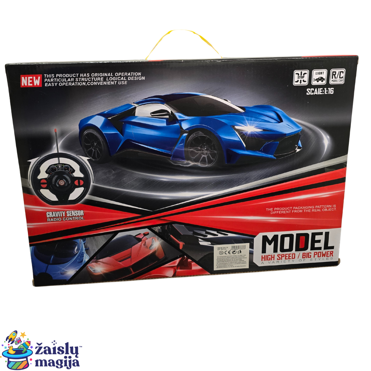 Nuotoliniu būdu valdomas automobilis su vairu ir pedalais „Model Car“ - Image 2