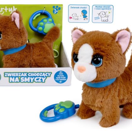 Vaikščiojantis katinas su pavadėliu