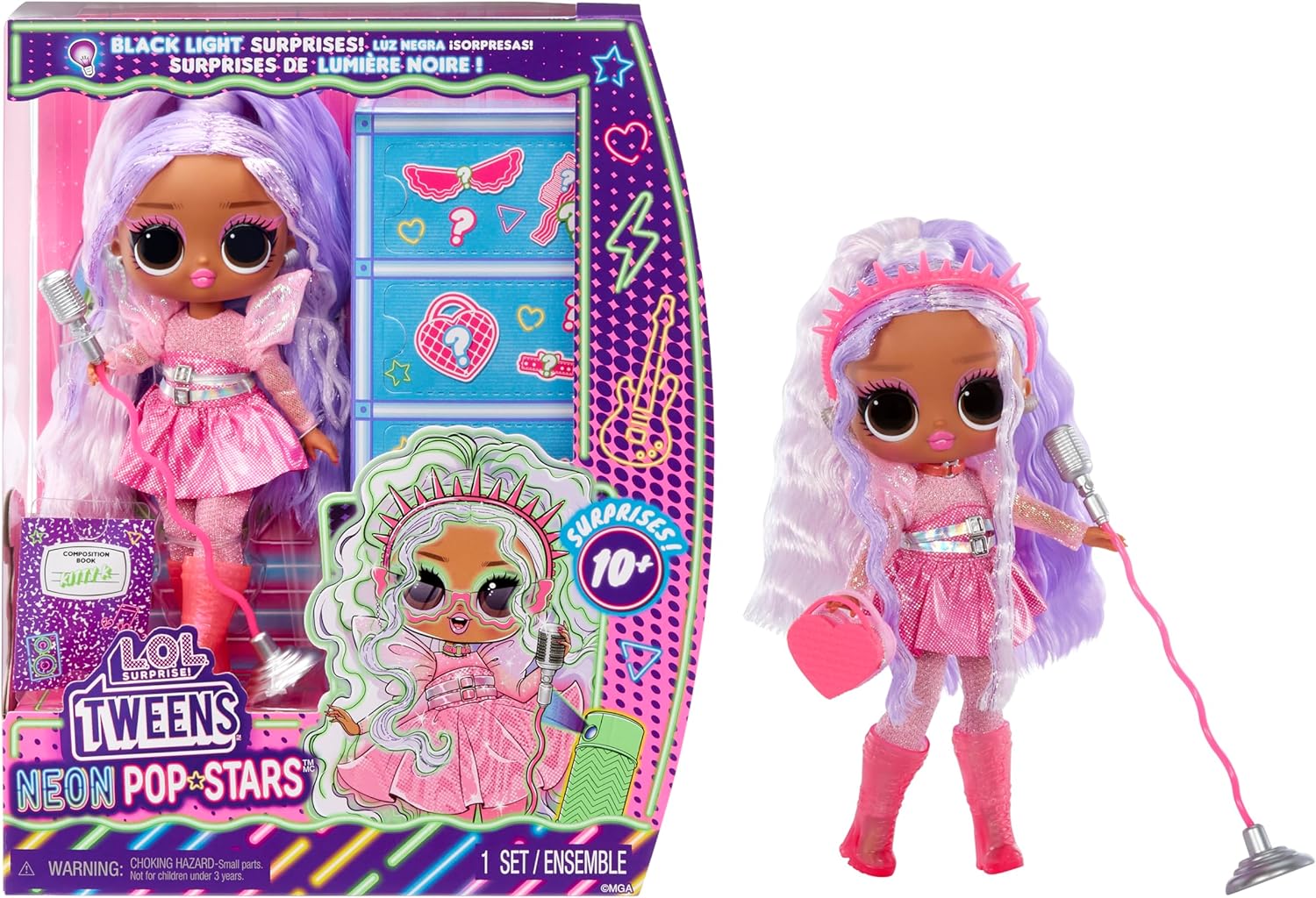 Lėlė su priedais L.O.L. Surprise! Tweens Neon Pop Stars Kitty K - Image 3