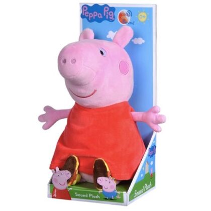 Pliušinis paršelis Peppa Pig su garso efektais, 22 cm