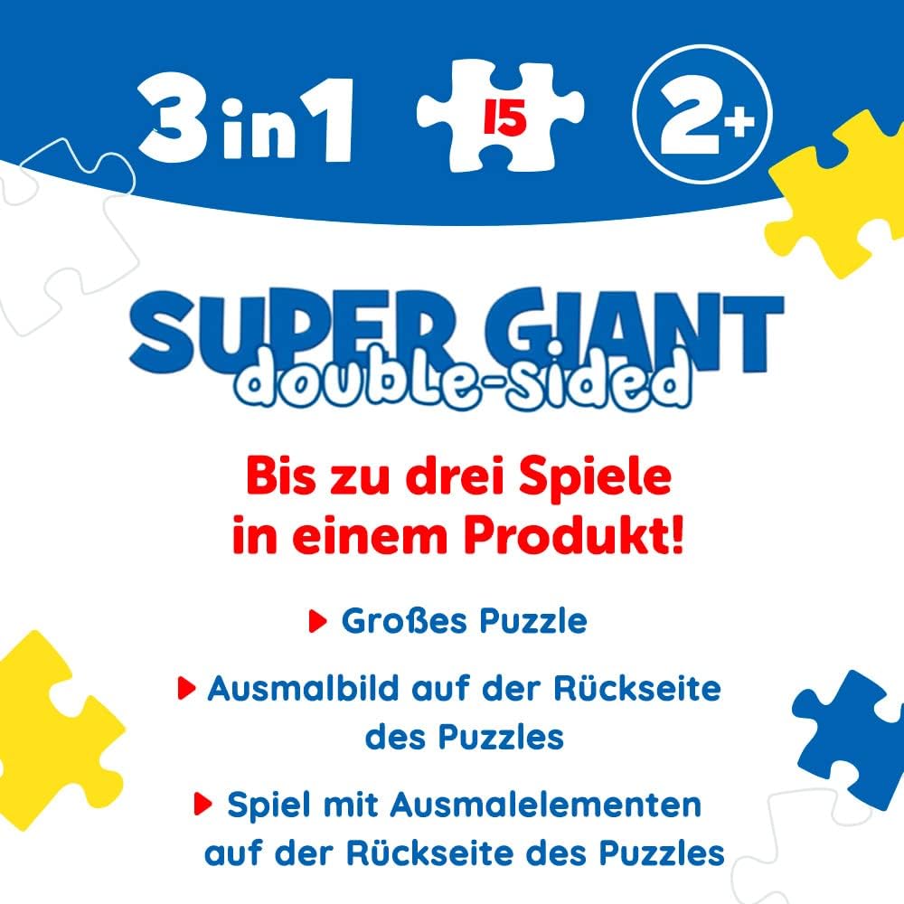 Dvipusė didelių detalių dėlionė TREFL PRIMO SUPER GIANT (3in1) – Šunyčiai patruliai (PAW Patrol), 15 det. - Image 7