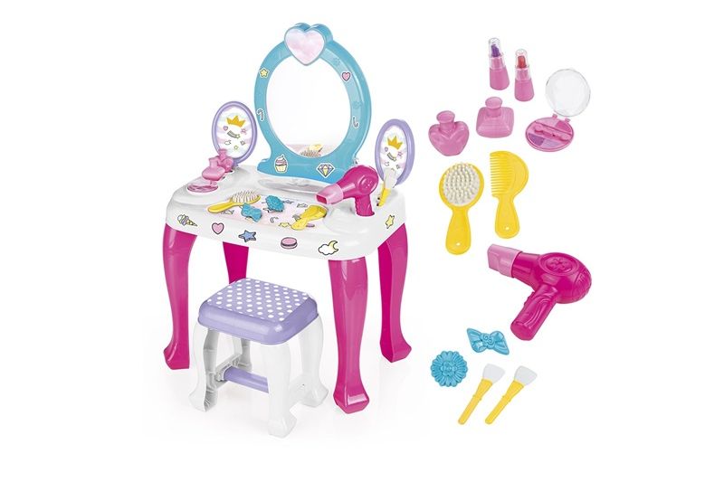 Kosmetinio staliuko ir kėdutės komplektas Unicorn Dolu, 71 cm, su 12 priedų - Image 7