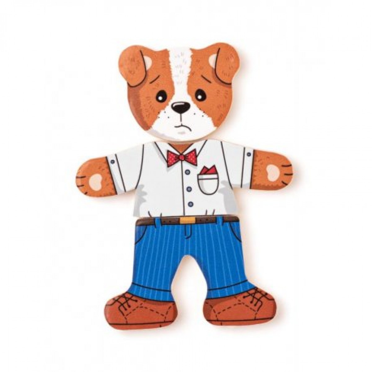 Edukacinė medinė dėlionė „Woody“ – Aprenk šuniuką - Image 3