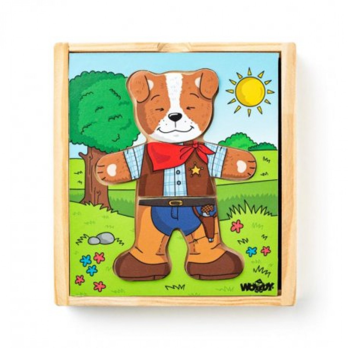 Edukacinė medinė dėlionė „Woody“ – Aprenk šuniuką - Image 5