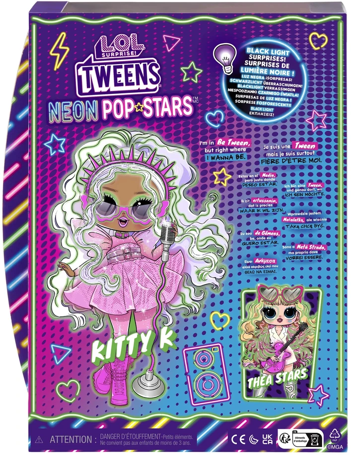 Lėlė su priedais L.O.L. Surprise! Tweens Neon Pop Stars Kitty K - Image 2