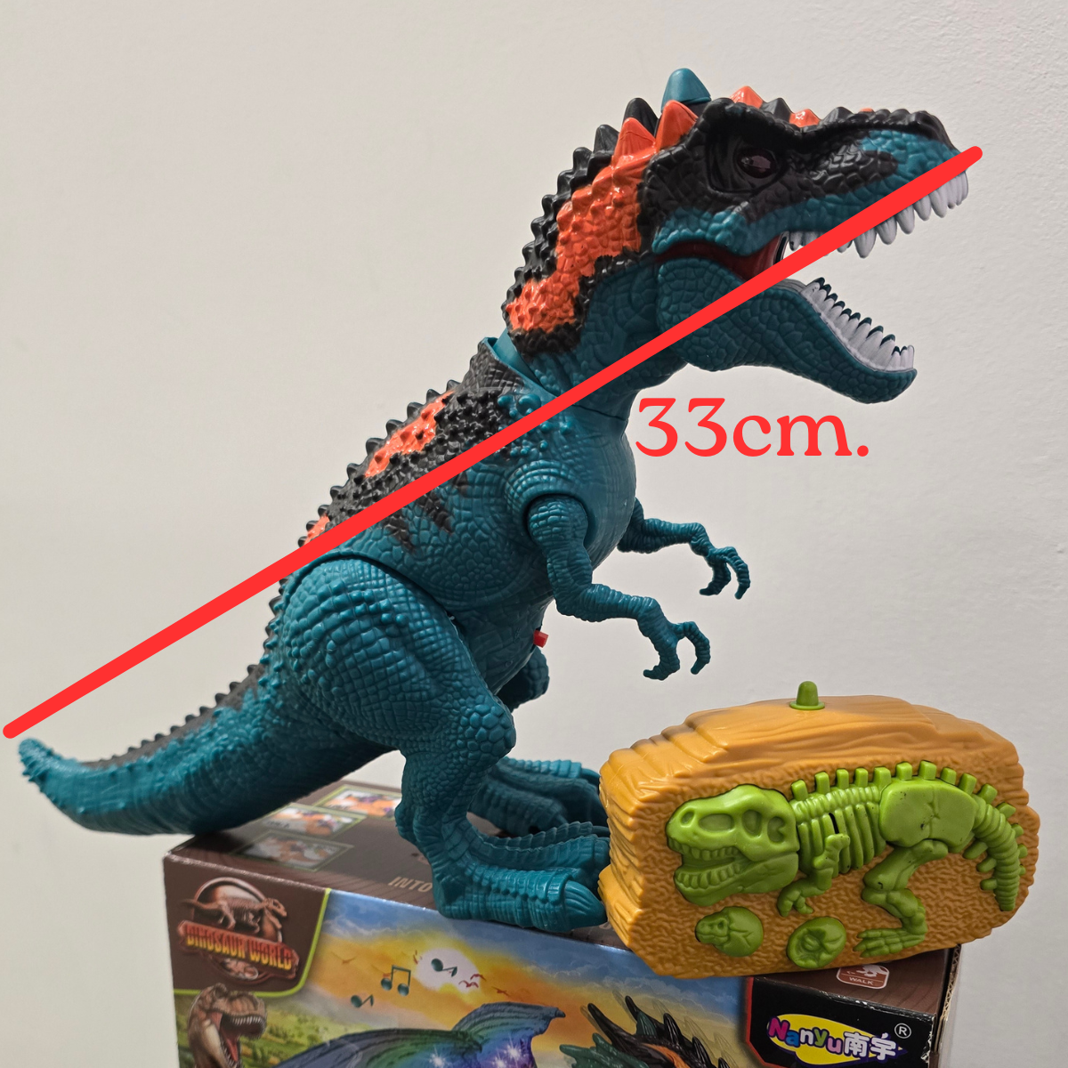 Nuotoliniu būdu valdomas interaktyvus dinozauras „NanYu“ (33 cm) su garų efektu - Image 2