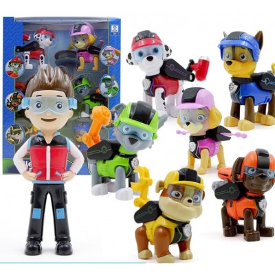 Šunyčių gelbėtojų figūrėlių rinkinys „Dog Friend“ (7 vnt., WW-505)